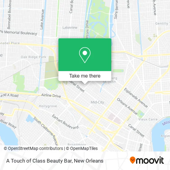 A Touch of Class Beauty Bar map