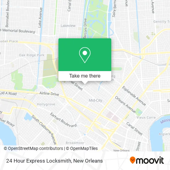 24 Hour Express Locksmith map