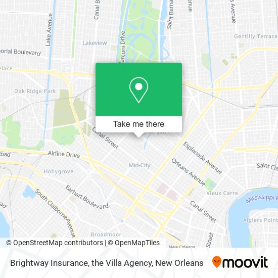 Brightway Insurance, the Villa Agency map
