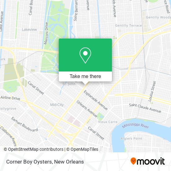 Corner Boy Oysters map