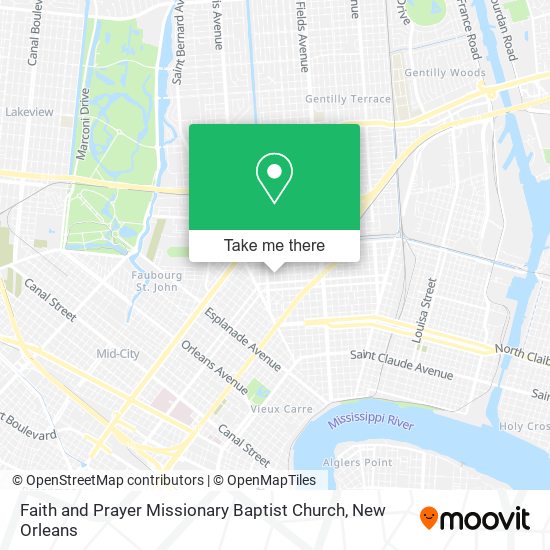 Mapa de Faith and Prayer Missionary Baptist Church