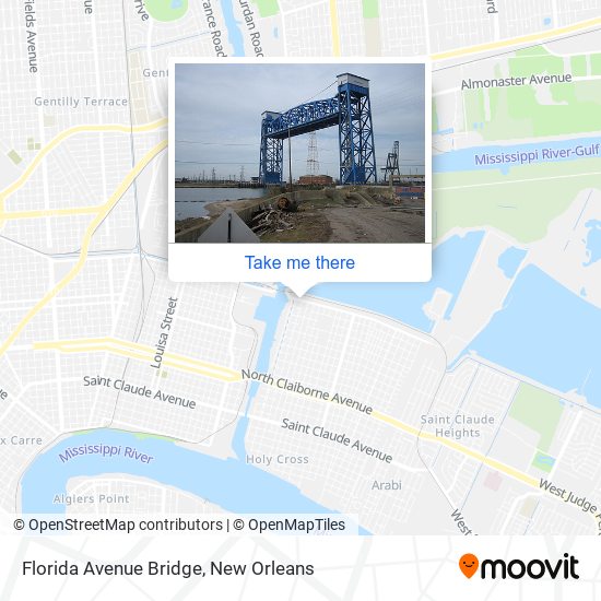 Florida Avenue Bridge map