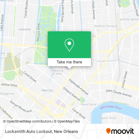 Locksmith Auto Lockout map
