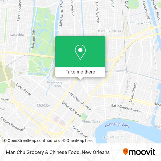 Mapa de Man Chu Grocery & Chinese Food