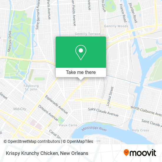 Krispy Krunchy Chicken map