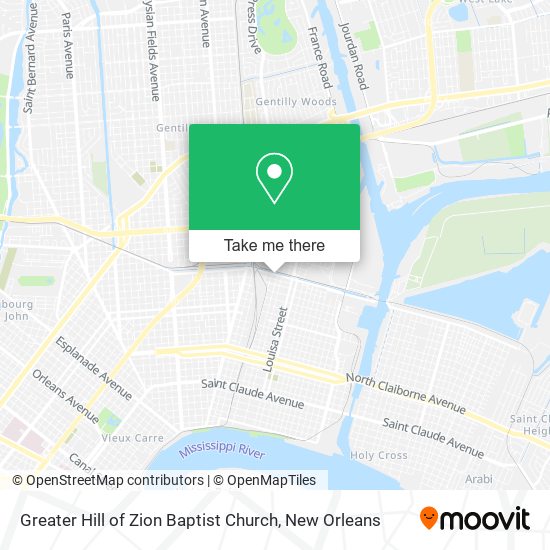 Mapa de Greater Hill of Zion Baptist Church