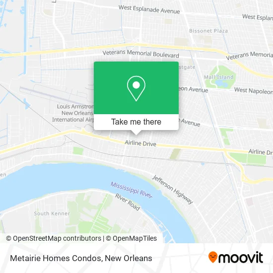 Metairie Homes Condos map