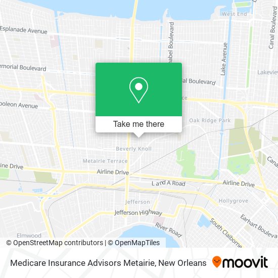 Mapa de Medicare Insurance Advisors Metairie