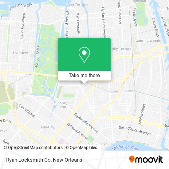 Ryan Locksmith Co map