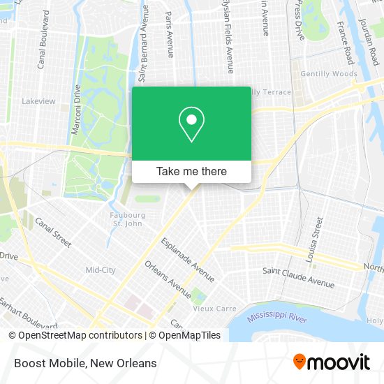 Mapa de Boost Mobile