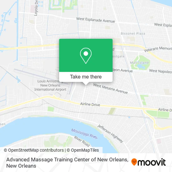 Advanced Massage Training Center of New Orleans map