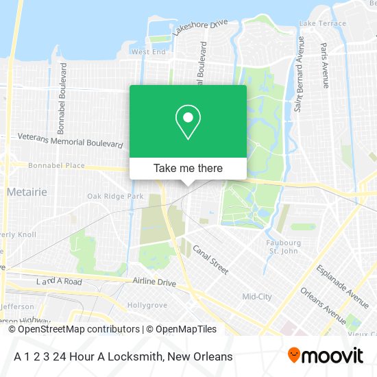 Mapa de A 1 2 3 24 Hour A Locksmith