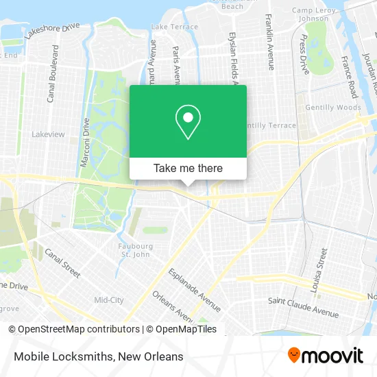 Mobile Locksmiths map