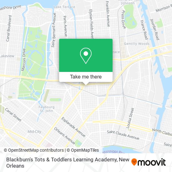 Mapa de Blackburn's Tots & Toddlers Learning Academy