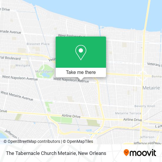 The Tabernacle Church Metairie map
