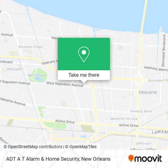Mapa de ADT A T Alarm & Home Security
