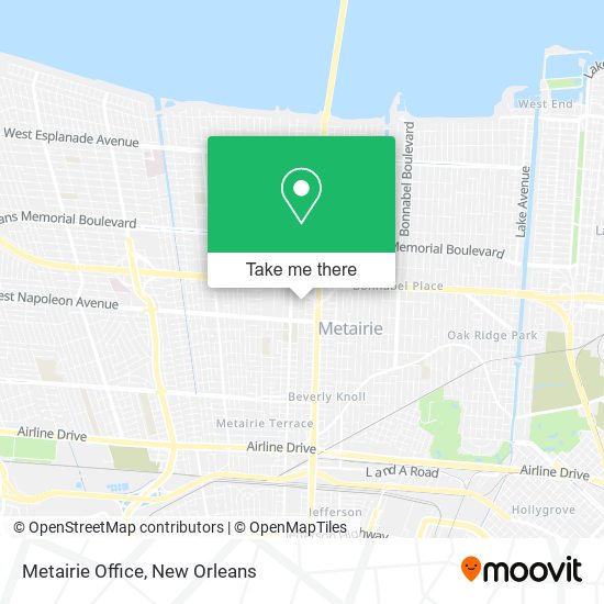 Metairie Office map