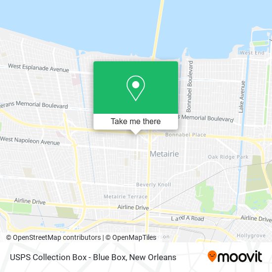 USPS Collection Box - Blue Box map