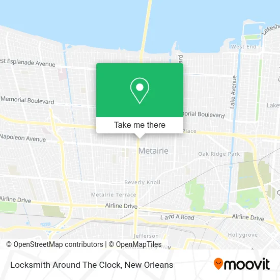 Locksmith Around The Clock map