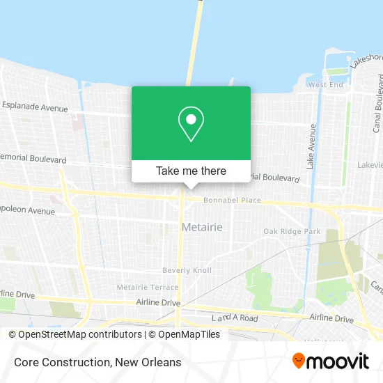 Core Construction map