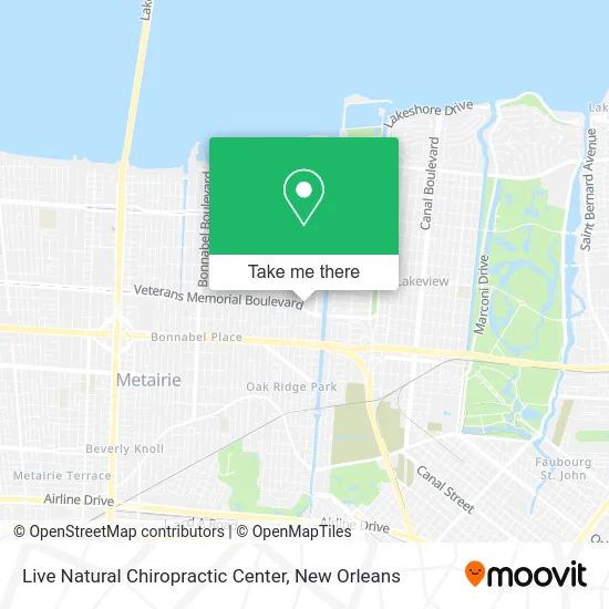 Live Natural Chiropractic Center map