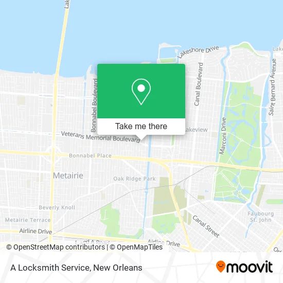 A Locksmith Service map