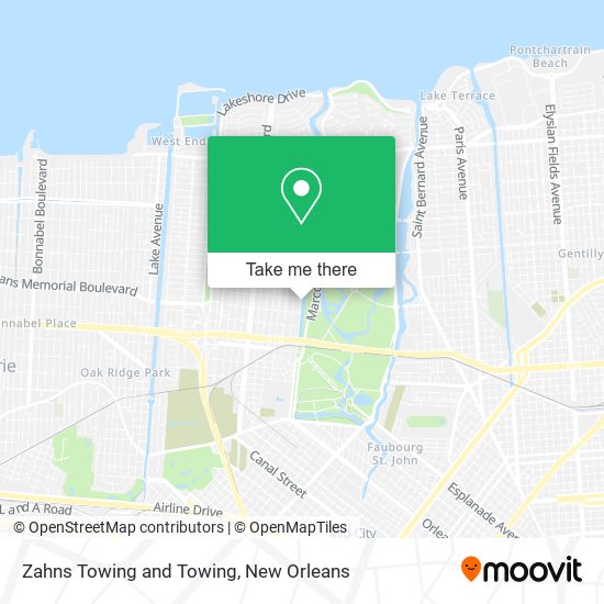 Mapa de Zahns Towing and Towing