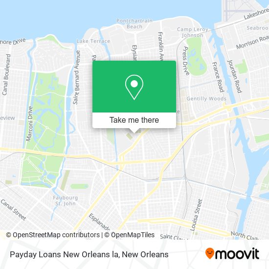 Payday Loans New Orleans la map