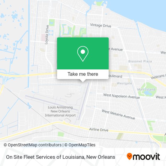 On Site Fleet Services of Louisiana map