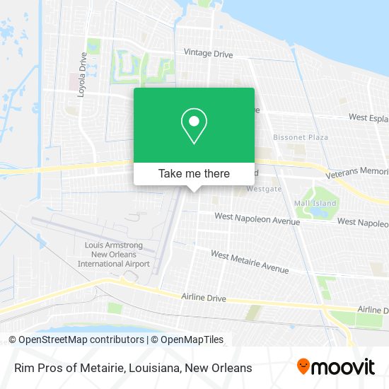 Rim Pros of Metairie, Louisiana map