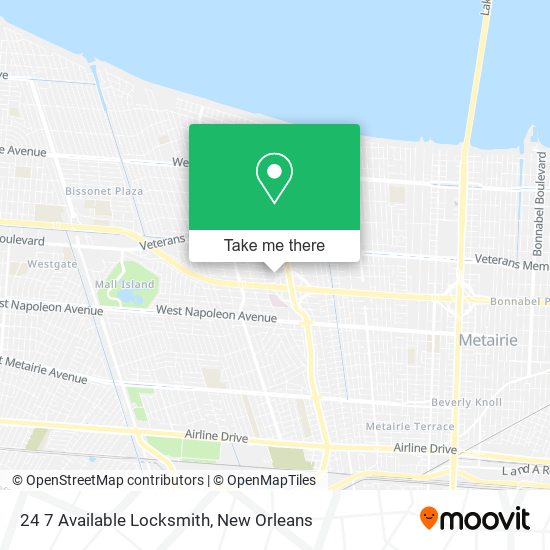 24 7 Available Locksmith map