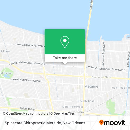 Mapa de Spinecare Chiropractic Metairie