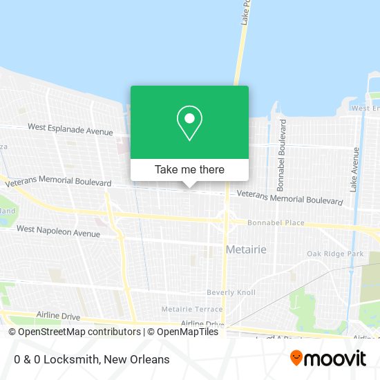 Mapa de 0 & 0 Locksmith