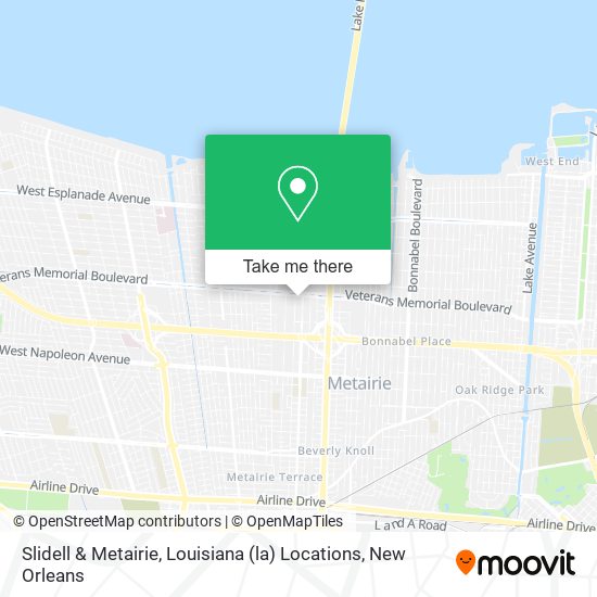 Slidell & Metairie, Louisiana (la) Locations map