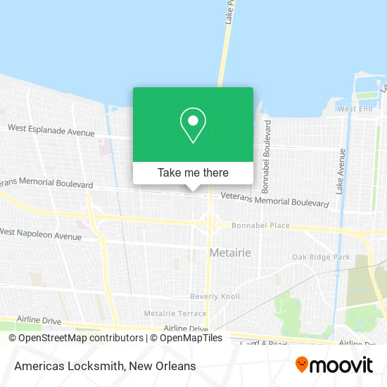 Americas Locksmith map