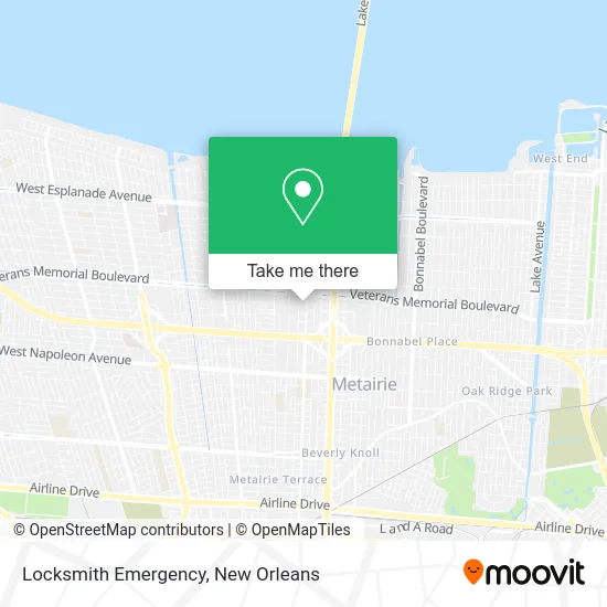 Locksmith Emergency map