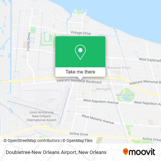 Doubletree-New Orleans Airport map
