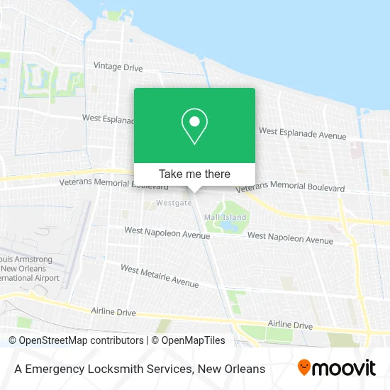 A Emergency Locksmith Services map