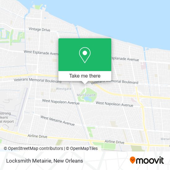 Mapa de Locksmith Metairie