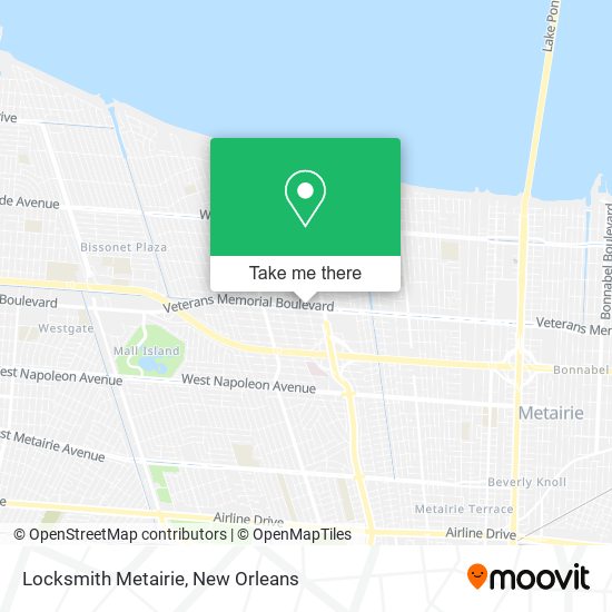 Mapa de Locksmith Metairie