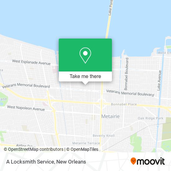 A Locksmith Service map