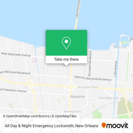 All Day & Night Emergency Locksmith map
