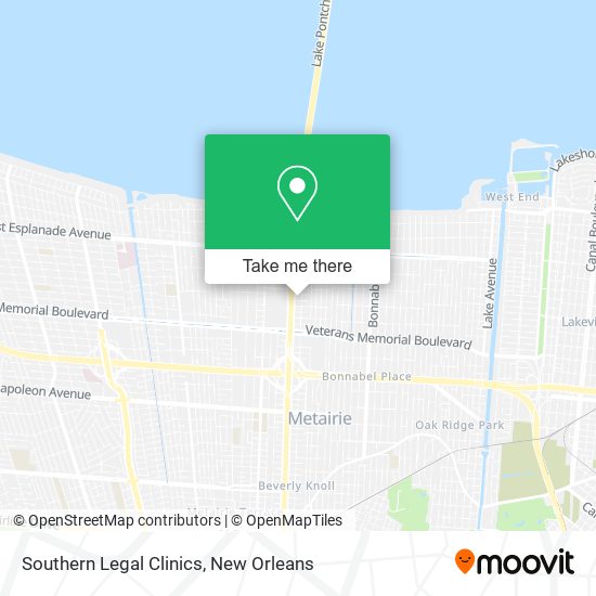 Southern Legal Clinics map