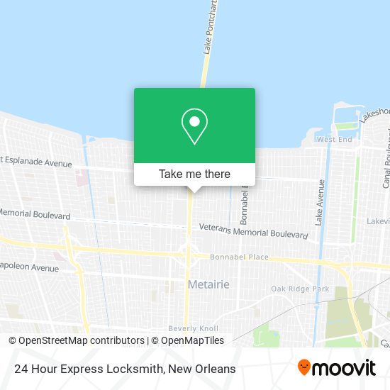 24 Hour Express Locksmith map