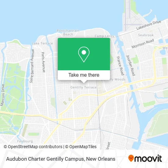 Audubon Charter Gentilly Campus map