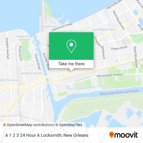 A 1 2 3 24 Hour A Locksmith map