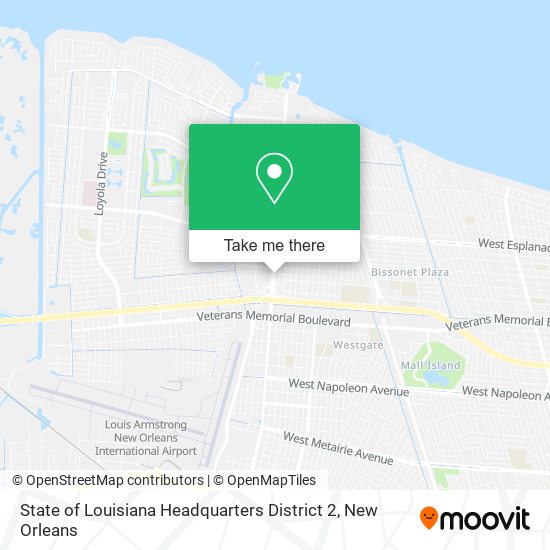 Mapa de State of Louisiana Headquarters District 2