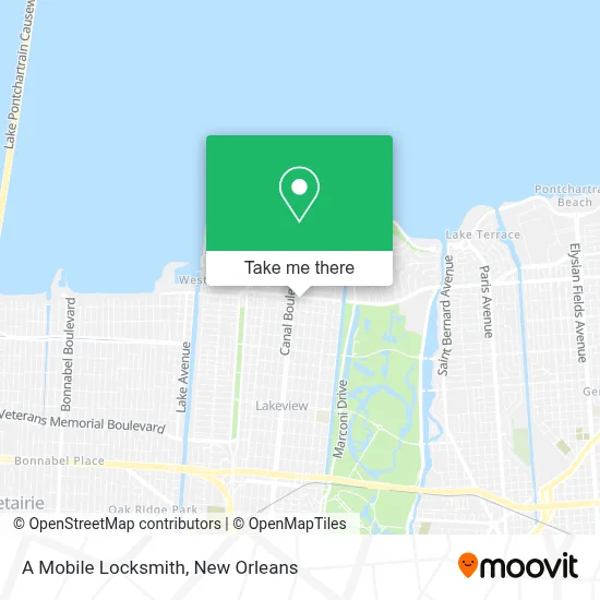 A Mobile Locksmith map