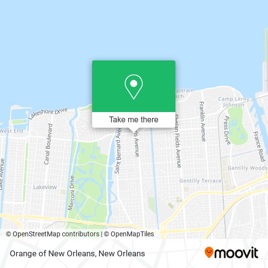 Orange of New Orleans map