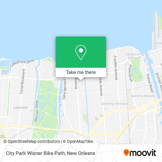 Mapa de City Park Wisner Bike Path